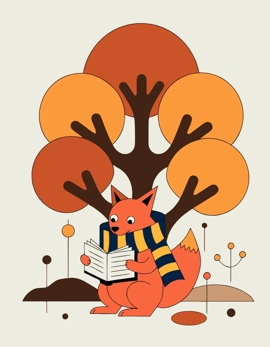 Лиса с книгой